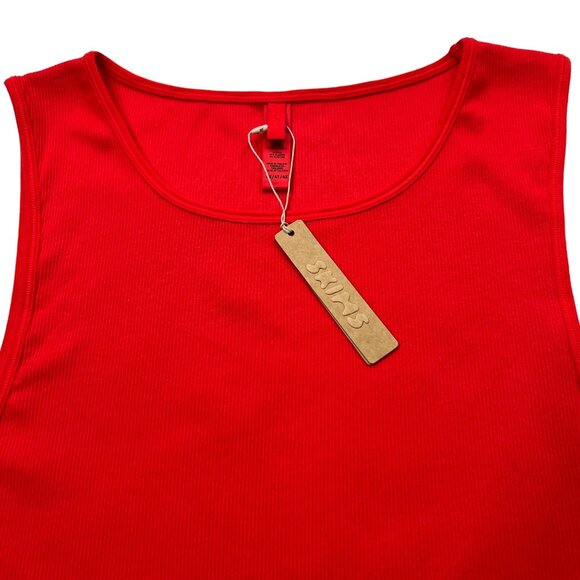 SKIMS‎ Cotton Rib Super Crop Tank Ruby 4X - Picture 4 of 11